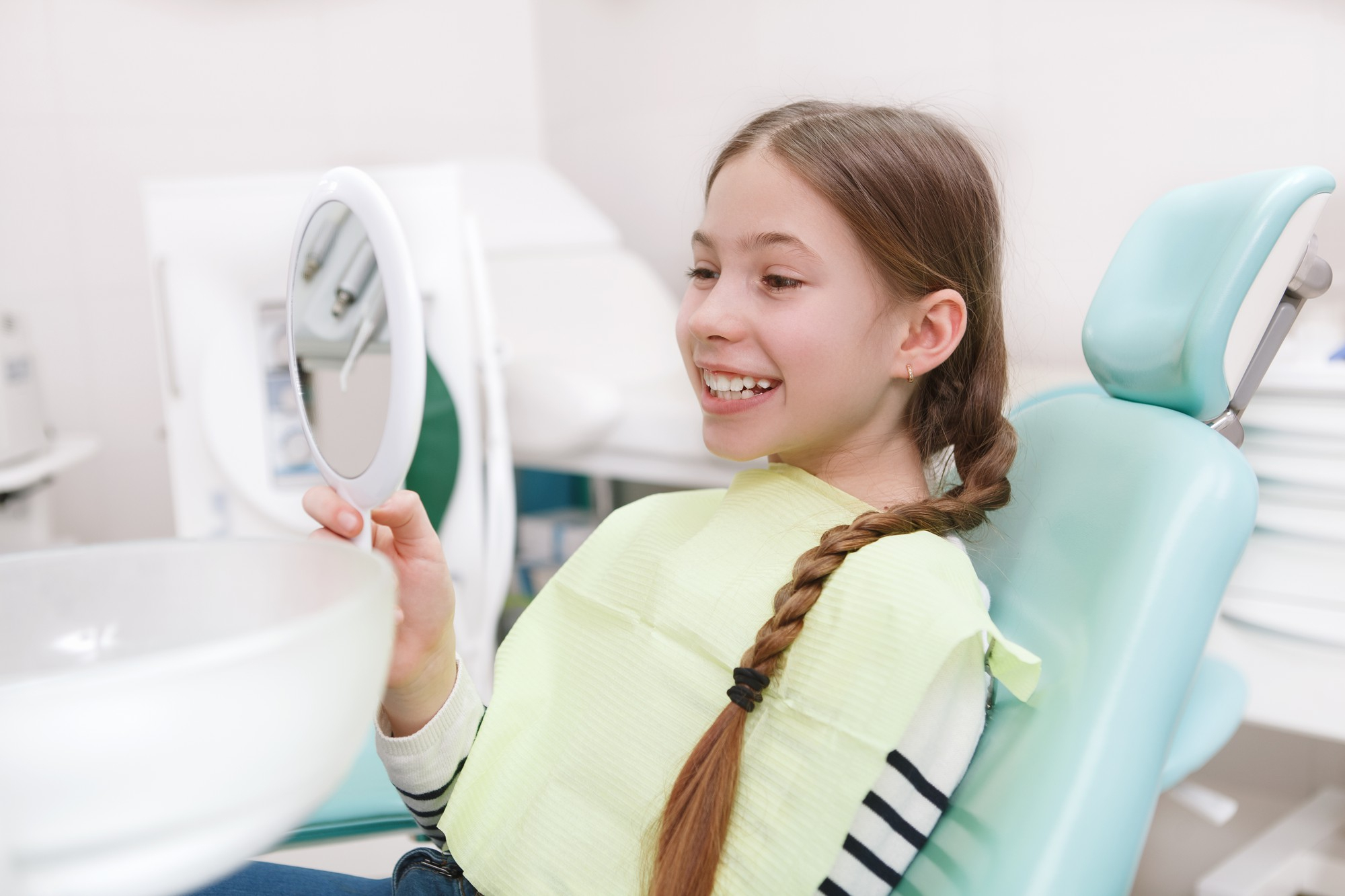 child in dentist chair