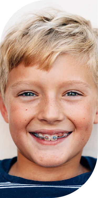 smiling kid with braces