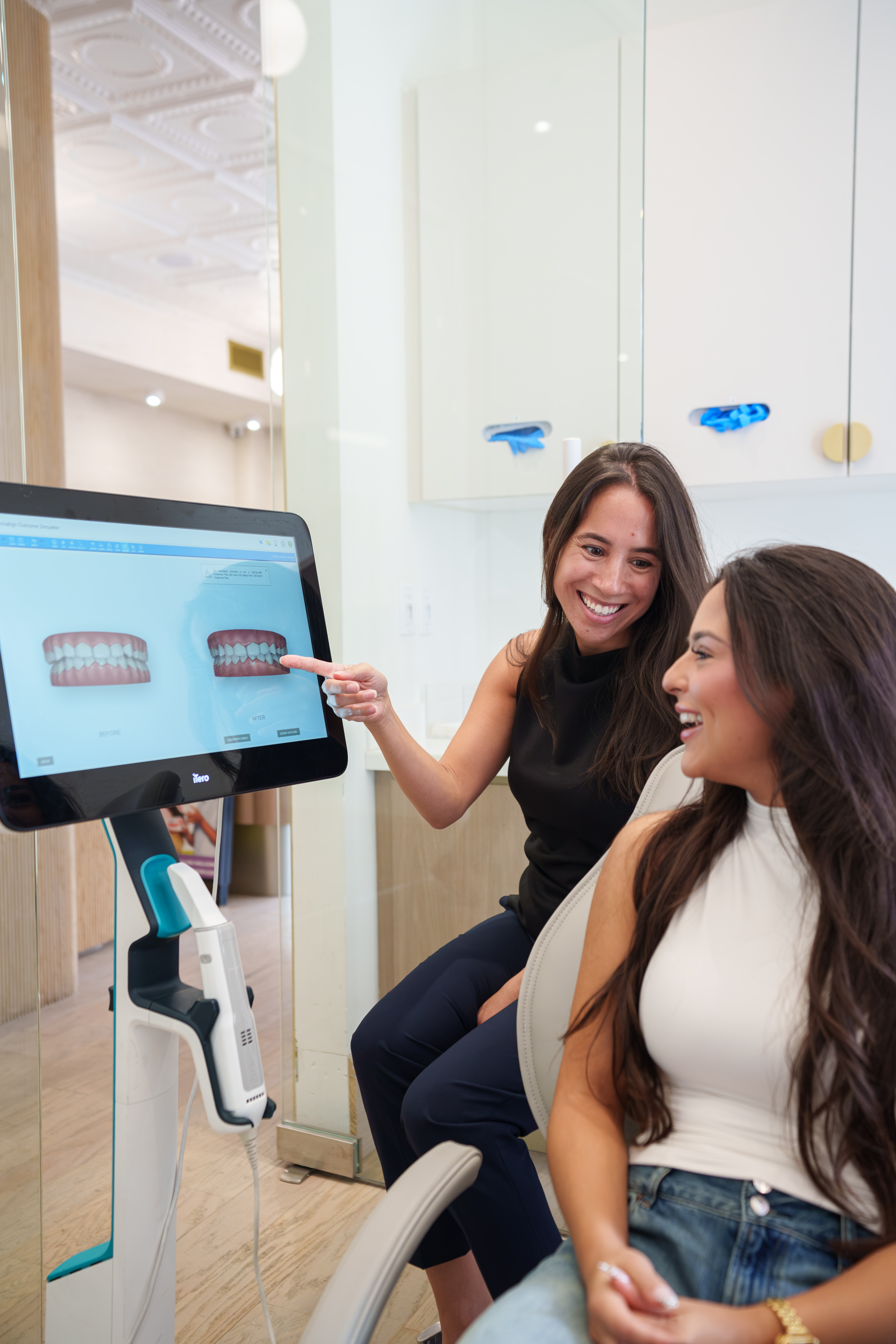 LIV Dentistry dentist performing precision dental treatment using a microscope
