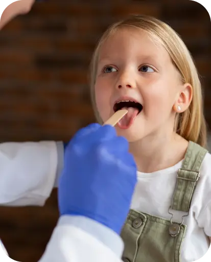 child receiving treatment