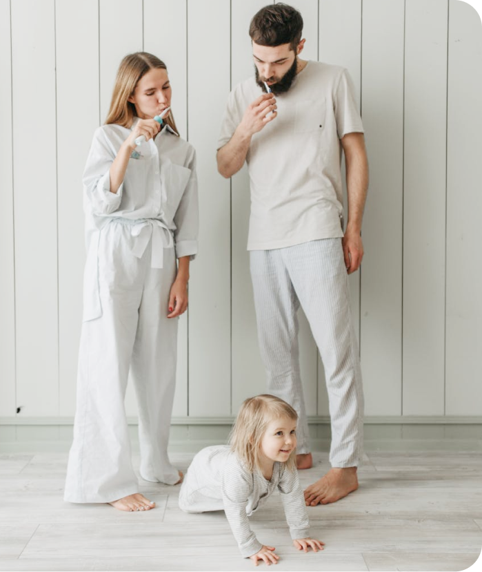 brushing family