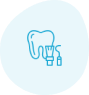 tooth with cleaning tools