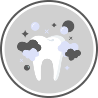 gray circle tooth