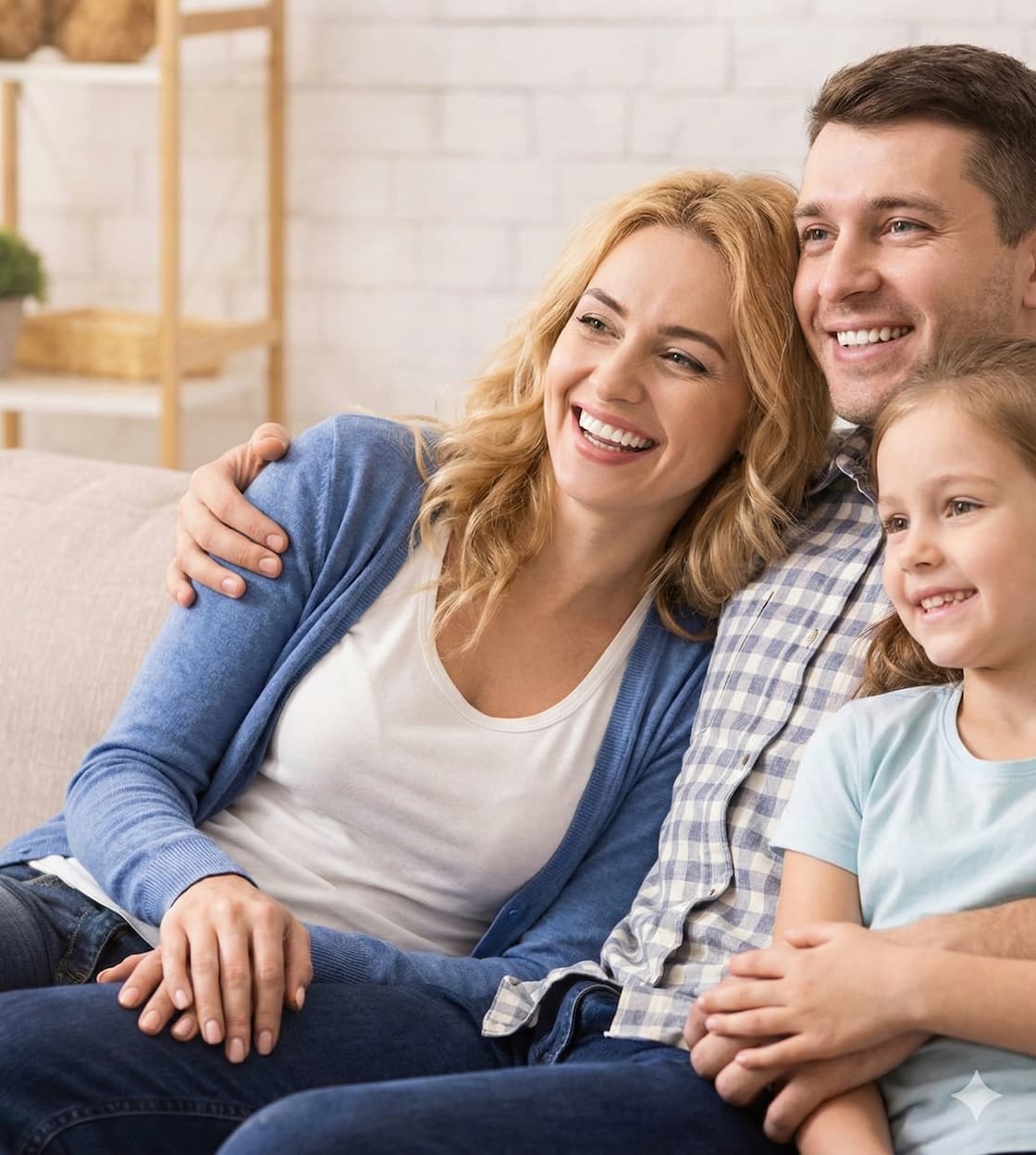 Happy family smiling together with healthy teeth after dental care – LIV Dentistry