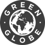 Green Globe certification logo recognizing Rockhouse Hotel's sustainable practices in Jamaica