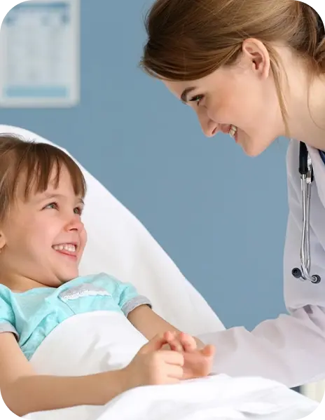 child receiving treatment